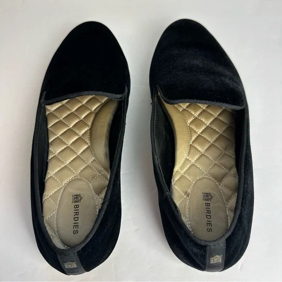 Birdies The Starling Slip On Loafers Women's Size 10 Driving Shoes Black Suede - Picture 4 of 9